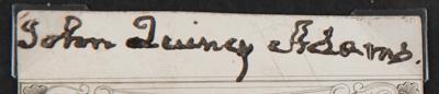 Lot #4 John Quincy Adams Signed Engraving by Nathaniel Dearborn - the earliest known signed image of any president - Image 3