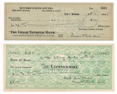 Lot #315 Margaret Bourke-White (2) Signed Checks