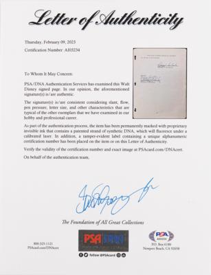 Lot #330 Walt Disney Signed WED Enterprises Document - confirming the company's 1956 board of directors - Image 5
