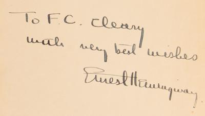 Lot #346 Ernest Hemingway Signed Book - For Whom the Bell Tolls - Image 2