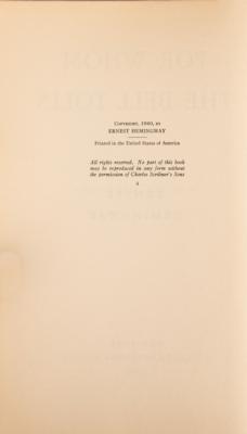 Lot #346 Ernest Hemingway Signed Book - For Whom the Bell Tolls - Image 4
