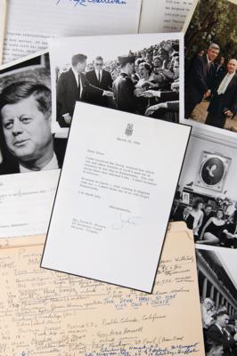 Lot #67 John F. Kennedy Photograph and Itinerary