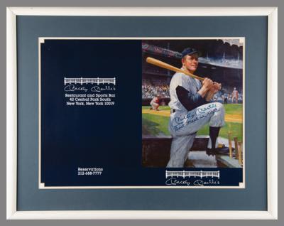 Lot #733 Mickey Mantle Signed Menu (Best Meat in