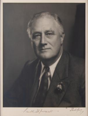 Lot #86 Franklin D. Roosevelt Oversized Signed