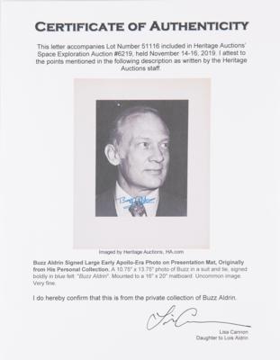 Lot #291 Buzz Aldrin Oversized Signed Photograph - From Aldrin's Personal Collection - Image 3