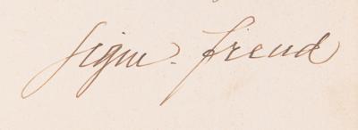 Lot #147 Sigmund Freud Signed Oversized Photograph  - 