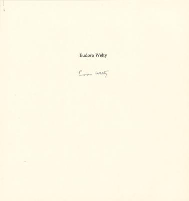 Lot #392 Eudora Welty (20) Signed Unused Book Pages - Image 10