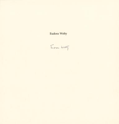 Lot #392 Eudora Welty (20) Signed Unused Book Pages - Image 7