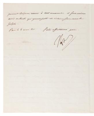 Lot #257 Napoleon Letter Signed to Adopted Son, Eugene de Beauharnais, on 