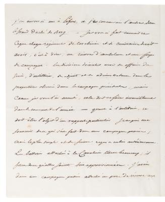 Lot #256 Napoleon Letter Signed to Minister of War: 