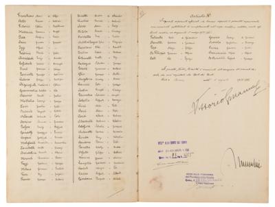 Lot #212 Benito Mussolini and Vittorio Emanuele III Document Signed - Image 3