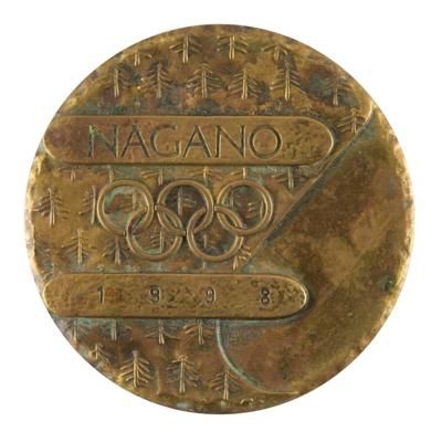 Lot #3158 Nagano 1998 Winter Olympics Participation Medal - Image 1
