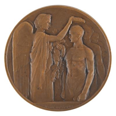 Lot #3123 Paris 1924 Summer Olympics Bronze Participation Medal - Image 1