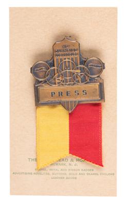 Lot #3200 Los Angeles 1932 Summer Olympics Press Badge - Image 1