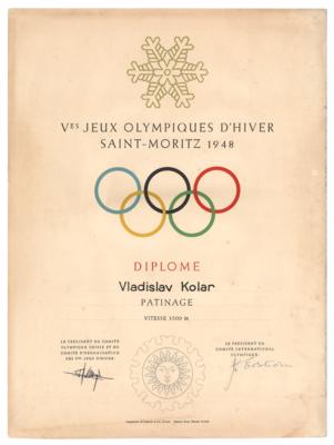 Lot #3175 St. Moritz 1948 Winter Olympics