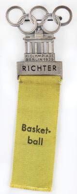 Lot #3204 Berlin 1936 Summer Olympics Judge's