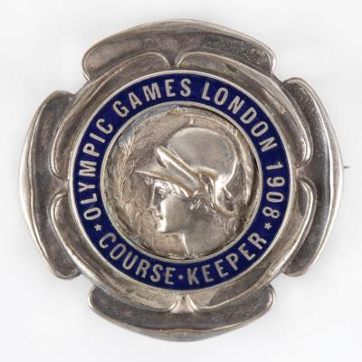 Lot #3190 London 1908 Olympics 'Course Keeper'