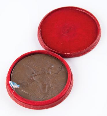 Lot #3112 Athens 1896 Olympics Bronze Participation Medal in Box - Image 3