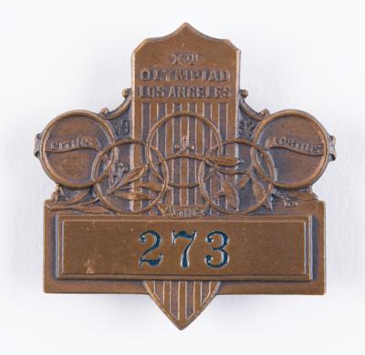 Lot #3202 Los Angeles 1932 Summer Olympics Bronze Competitor's Badge - Image 1