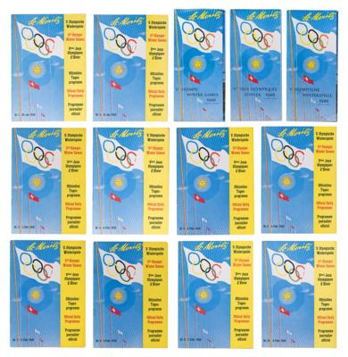 Lot #3319 St. Moritz 1948 Winter Olympics (11) Programs and (3) Brochures - Image 1