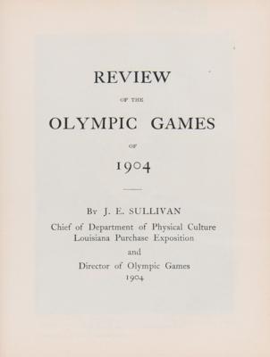 Lot #3301 St. Louis 1904 Olympics 'Official'
