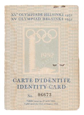Lot #3252 Helsinki 1952 Summer Olympics ID Booklet