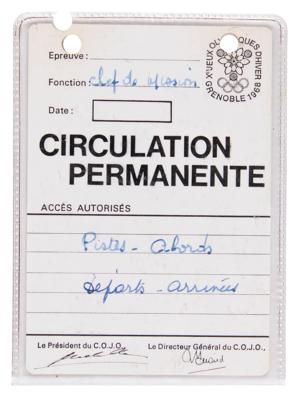Lot #3258 Grenoble 1968 Winter Olympics ID Card - Image 2
