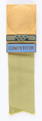 Lot #3083 Tokyo 1964 Summer Olympics Gold Winner's Medal and Competitor's Badge for Football - Image 7