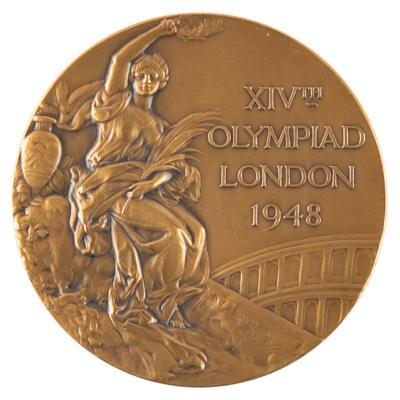 Lot #3072 London 1948 Summer Olympics Bronze Winner's Medal - Image 1