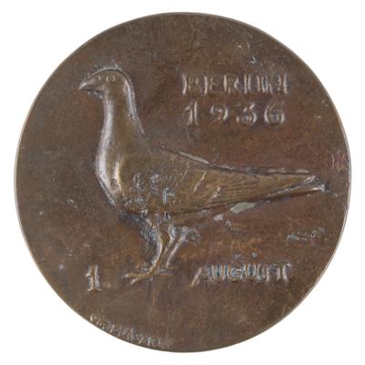 Lot #3129 Berlin 1936 Summer Olympics 'Carrier Pigeon' Participation Medal - Image 1