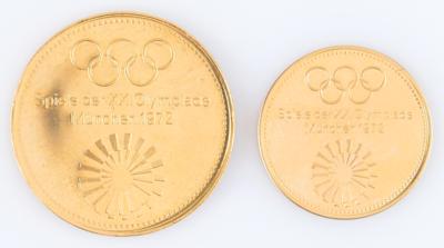 Lot #3375 Munich 1972 Summer Olympics (2) Gold Commemorative Coins - Image 1