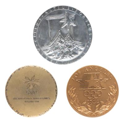 Lot #3150 Olympics (3) Participation Medals ?Los Angeles 1984, Albertville 1992, and Nagano 1998 - Image 2