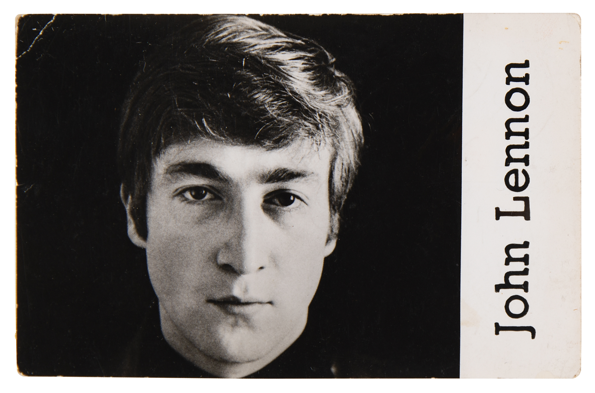 Beatles: John Lennon and George Harrison Signed Promotional Card