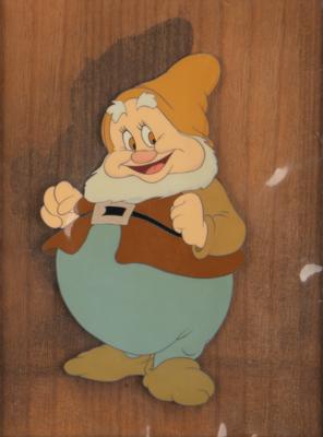 Lot #391 Happy production cel from Snow White and the Seven Dwarfs (Walt Disney Studios, 1937) - Image 1