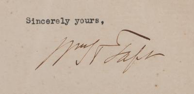 Lot #122 William H. Taft (2) Signed Items as Chief Justice ? TLS and Photograph - Image 4