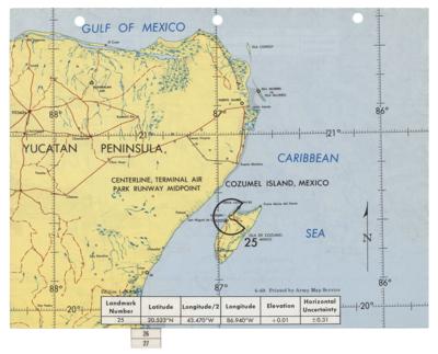 Lot #297 Apollo 9 Landmark Map Checklist Page [Attested as Flown by Richard Garner] - Image 2