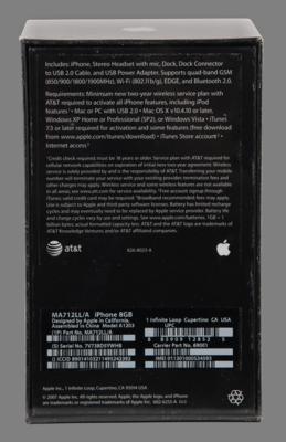 Lot #147 Apple iPhone (First Generation, Sealed 8GB): New-in-box, factory sealed original first generation iPhone - Image 3