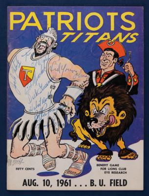 Lot #583 AFL New York Titans and Buffalo Bills Signed Program Display - Image 3