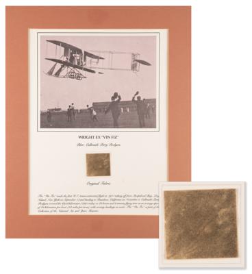 Lot #277 Smithsonian Air & Space Museum Relic Prints (9) with Wright Bros. and Amelia Earhart: Complete collection of Smithsonian fabric relics, including Earhart?s Lockheed Vega and a Wright Vin Fiz - Image 3