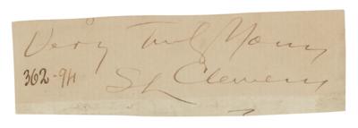 Lot #407 Samuel L. Clemens Signature - Image 1