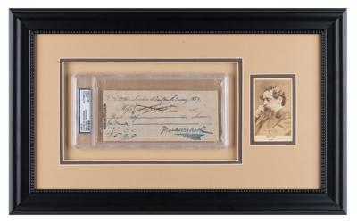 Lot #394. Charles Dickens Filled Out and Signed Check