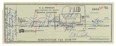 Lot #429 Elvis Presley Signed Check to His Spiritual Advisor and Personal Hairstylist - Image 1
