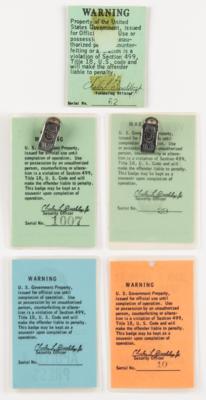 Lot #301 Apollo-Saturn Unmanned Launch Badges (5) Group Lot - Image 2