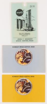 Lot #293 Apollo 17 Launch and Rollout Badges (3) Group Lot - Image 1