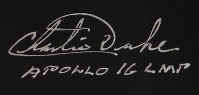 Lot #338 Northwest Africa (NWA) 11303 Lunar Meteorite Slice with Charlie Duke and Dave Scott Signed Photograph: Eye-catching slice of a lunar meteorite, paired with a photo signed by two moon rock?collecting moonwalkers - Image 7