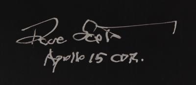 Lot #338 Northwest Africa (NWA) 11303 Lunar Meteorite Slice with Charlie Duke and Dave Scott Signed Photograph: Eye-catching slice of a lunar meteorite, paired with a photo signed by two moon rock?collecting moonwalkers - Image 8