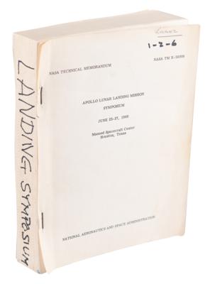 Lot #299 Apollo Lunar Landing Mission Symposium (1966) Report Report - Image 1