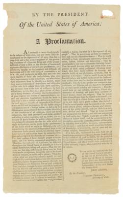Lot #3 John Adams Broadside for Presidential Proclamation of a Day of Fasting, Free Franked by Timothy Pickering - Image 1