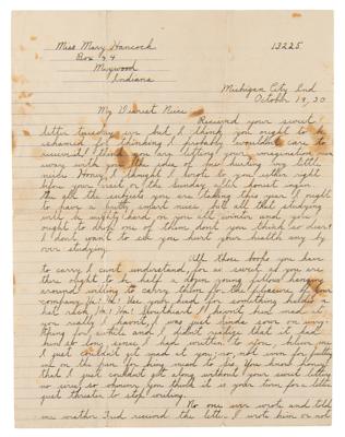 Lot #157 John Dillinger Autograph Letter Signed from Prison: 