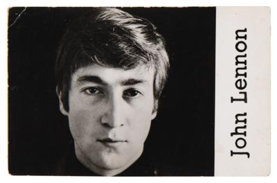 Beatles: John Lennon and George Harrison Signed Promotional Card